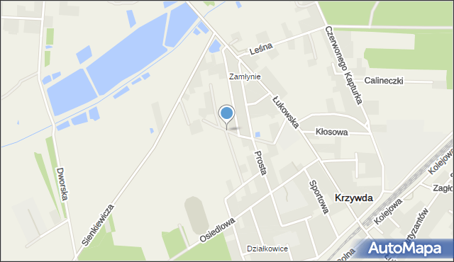 Krzywda powiat łukowski, Wołodyjowskiego Michała, mapa Krzywda powiat łukowski