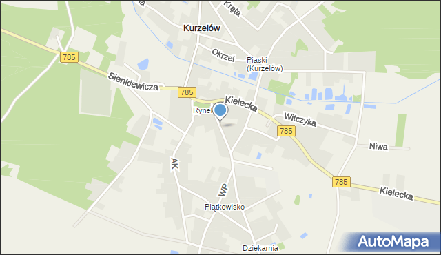 Kurzelów, Wolności, mapa Kurzelów