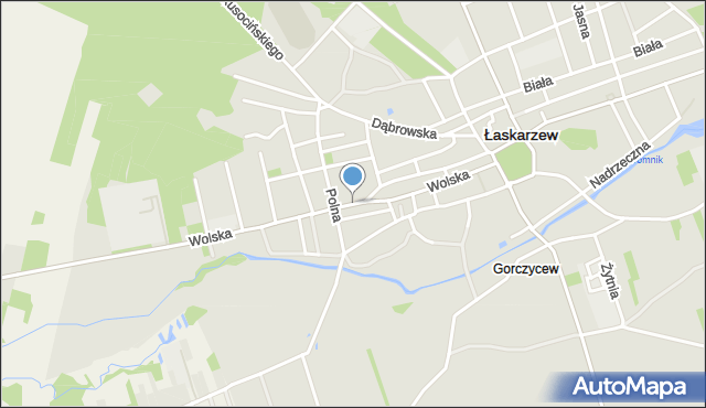 Łaskarzew, Wolska, mapa Łaskarzew