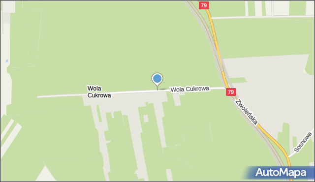 Lipsko, Wola Cukrowa, mapa Lipsko