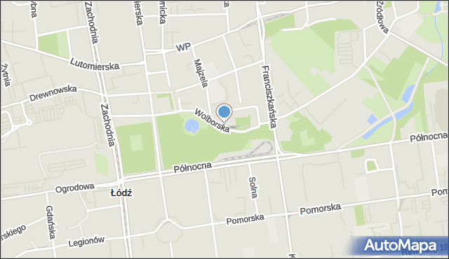 Łódź, Wolborska, mapa Łodzi