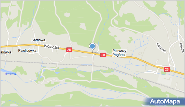 Maków Podhalański, Wolności, mapa Maków Podhalański