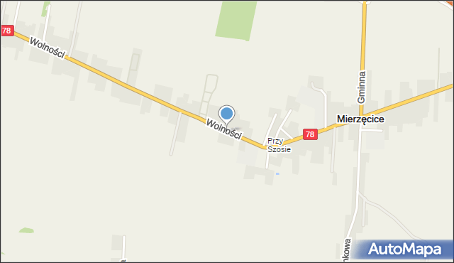 Mierzęcice, Wolności, mapa Mierzęcice