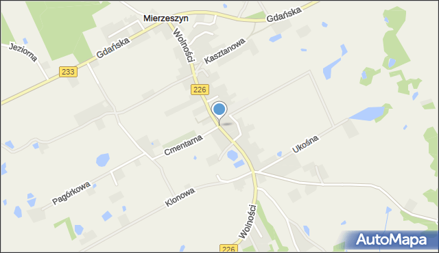 Mierzeszyn, Wolności, mapa Mierzeszyn