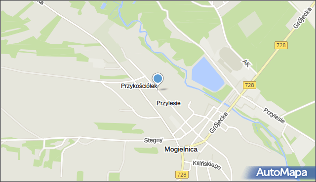 Mogielnica powiat grójecki, Wolska, mapa Mogielnica powiat grójecki