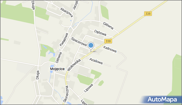 Mojęcice, Wołowska, mapa Mojęcice