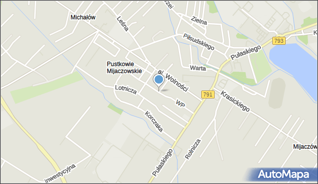 Myszków, Wojska Polskiego, mapa Myszków