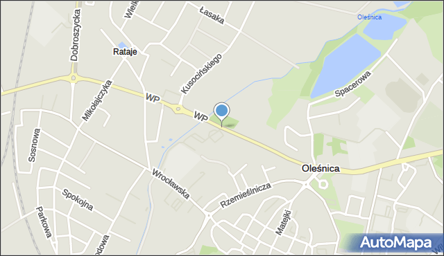 Oleśnica, Wojska Polskiego, mapa Oleśnica