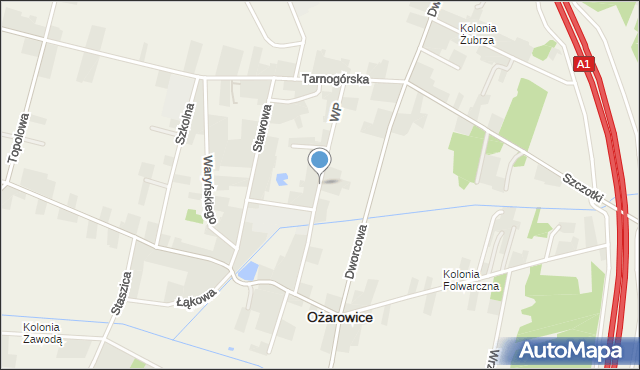 Ożarowice, Wojska Polskiego, mapa Ożarowice