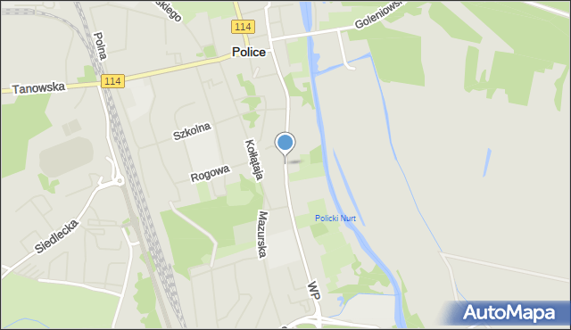 Police, Wojska Polskiego, mapa Police