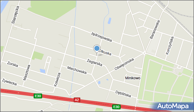 Poznań, Wolbromska, mapa Poznania