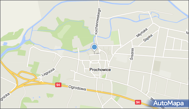 Prochowice, Wolności, mapa Prochowice