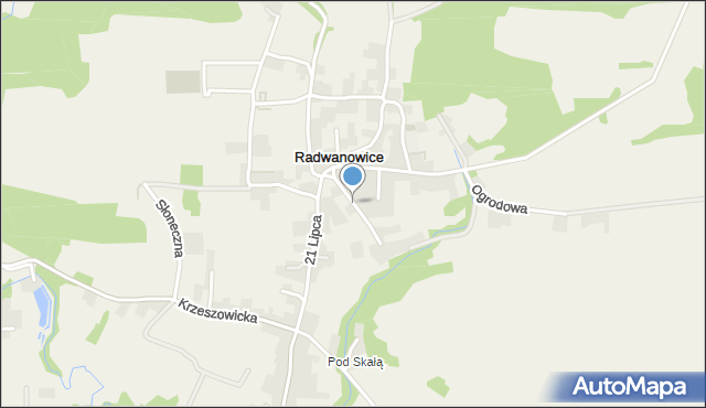 Radwanowice, Wodna, mapa Radwanowice