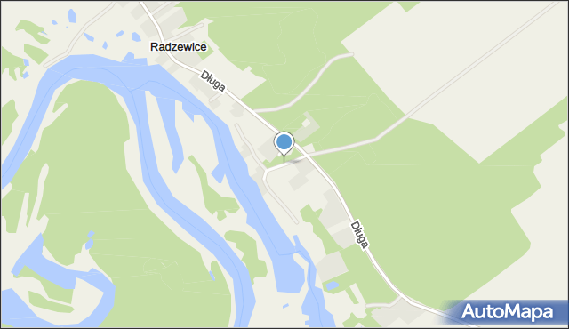 Radzewice, Wodna, mapa Radzewice