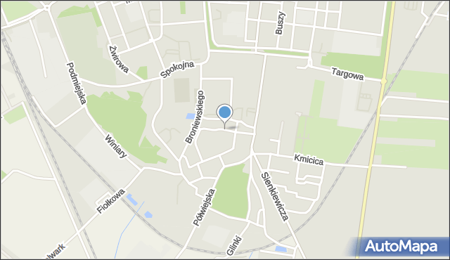 Rawicz, Wołodyjowskiego Michała, mapa Rawicz