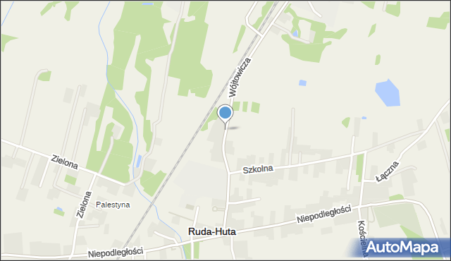 Ruda-Huta, Wójtowicza Stanisława, mapa Ruda-Huta