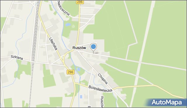 Ruszów gmina Węgliniec, Wójtowska, mapa Ruszów gmina Węgliniec