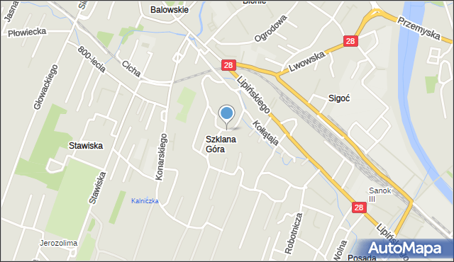 Sanok, Wołka Antoniego, ks., mapa Sanok