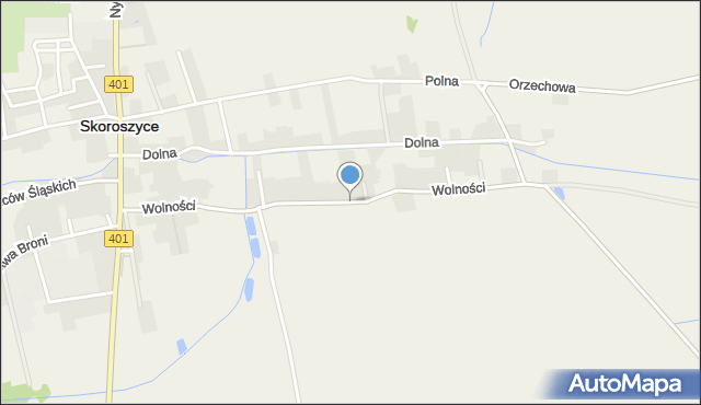 Skoroszyce, Wolności, mapa Skoroszyce