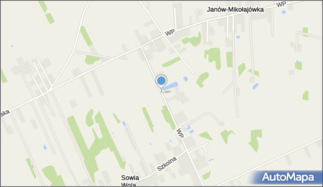 Sowia Wola, Wojska Polskiego, mapa Sowia Wola