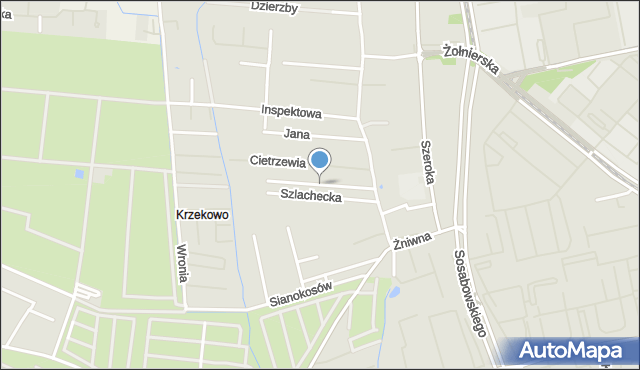 Szczecin, Wojskiego, mapa Szczecina