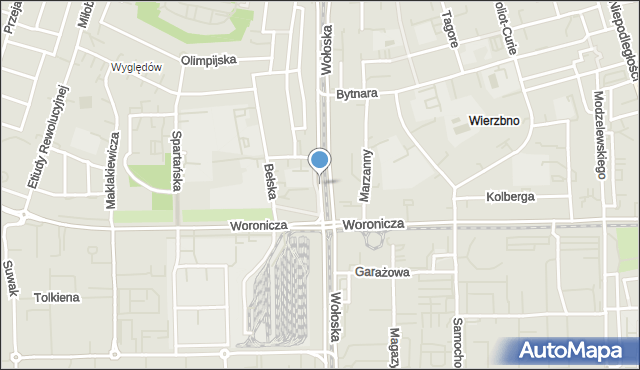 Warszawa, Wołoska, mapa Warszawy