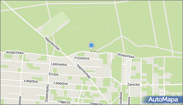 Warszawa, Wolęcińska, mapa Warszawy