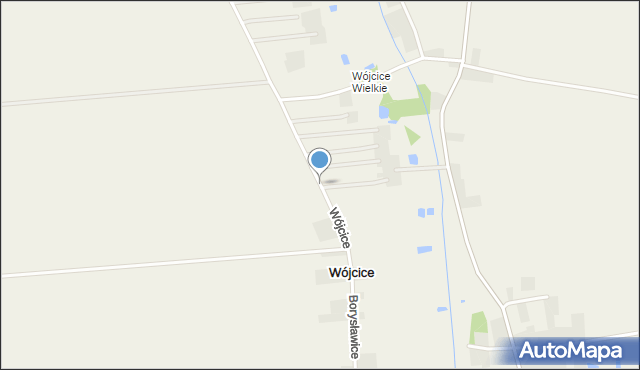 Wójcice gmina Błaszki, Wójcice, mapa Wójcice gmina Błaszki