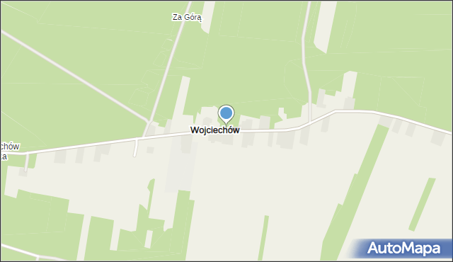 Wojciechów gmina Przedbórz, Wojciechów, mapa Wojciechów gmina Przedbórz