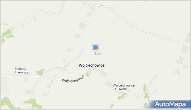 Wojciechowice gmina Waśniów, Wojciechowice, mapa Wojciechowice gmina Waśniów