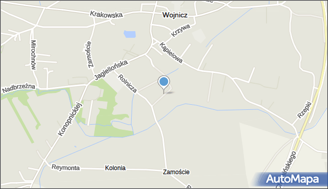 Wojnicz, Wojów, mapa Wojnicz