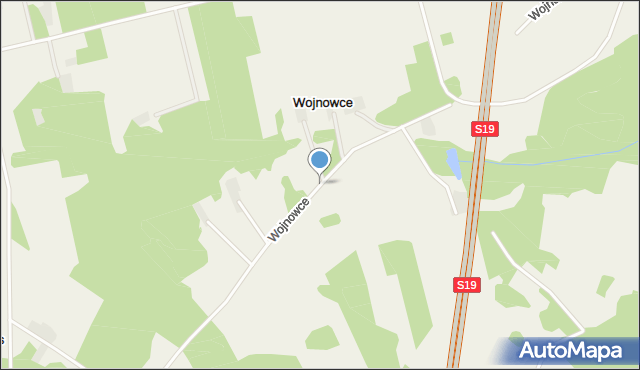 Wojnowce gmina Kuźnica, Wojnowce, mapa Wojnowce gmina Kuźnica