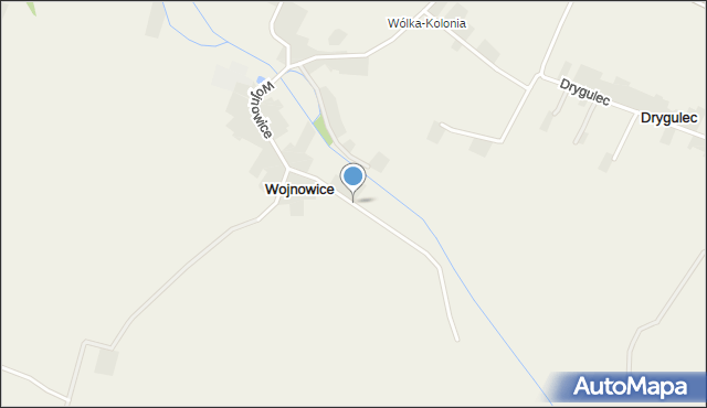 Wojnowice gmina Ćmielów, Wojnowice, mapa Wojnowice gmina Ćmielów