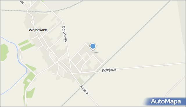 Wojnowice gmina Krzanowice, Wojska Polskiego, mapa Wojnowice gmina Krzanowice