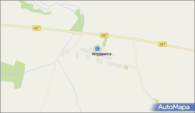 Wojsławice gmina Byczyna, Wojsławice, mapa Wojsławice gmina Byczyna