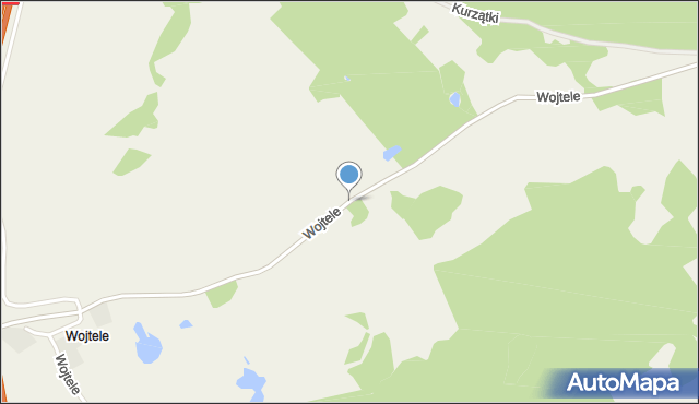 Wojtele, Wojtele, mapa Wojtele