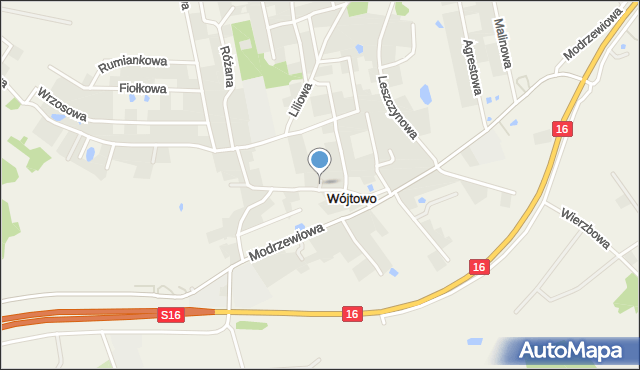 Wójtowo gmina Barczewo, Wójtowo, mapa Wójtowo gmina Barczewo