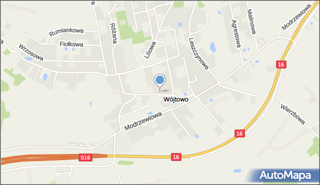 Wójtowo gmina Barczewo, Wójtowo, mapa Wójtowo gmina Barczewo