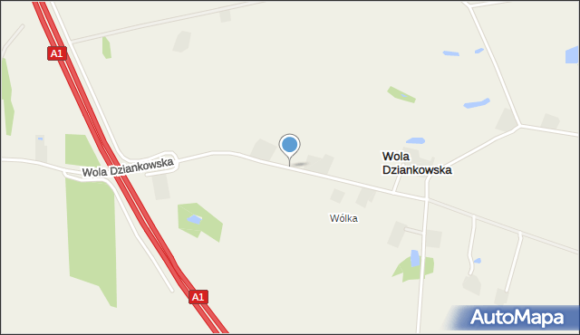 Wola Dziankowska, Wola Dziankowska, mapa Wola Dziankowska