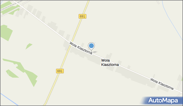 Wola Klasztorna, Wola Klasztorna, mapa Wola Klasztorna