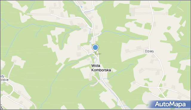 Wola Komborska, Wola Komborska, mapa Wola Komborska