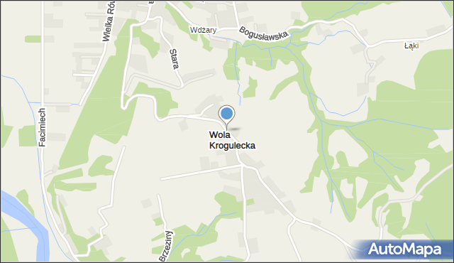 Wola Krogulecka, Wola Krogulecka, mapa Wola Krogulecka