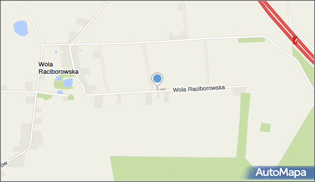 Wola Raciborowska, Wola Raciborowska, mapa Wola Raciborowska