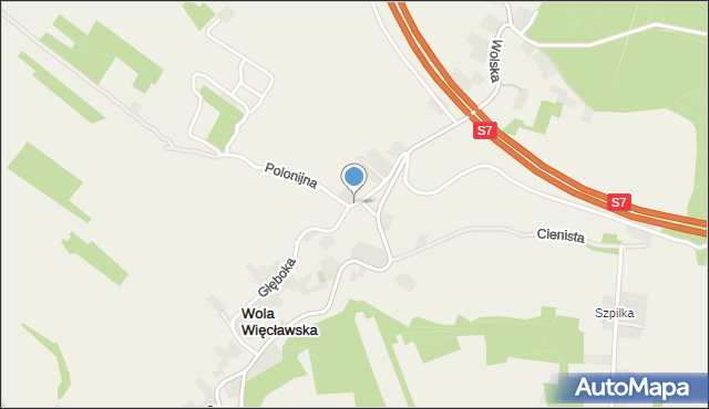 Wola Więcławska, Wola Więcławska, mapa Wola Więcławska