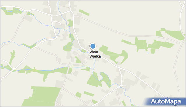 Wola Wielka gmina Żyraków, Wola Wielka, mapa Wola Wielka gmina Żyraków