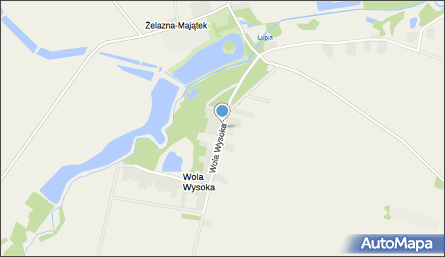 Wola Wysoka gmina Skierniewice, Wola Wysoka, mapa Wola Wysoka gmina Skierniewice