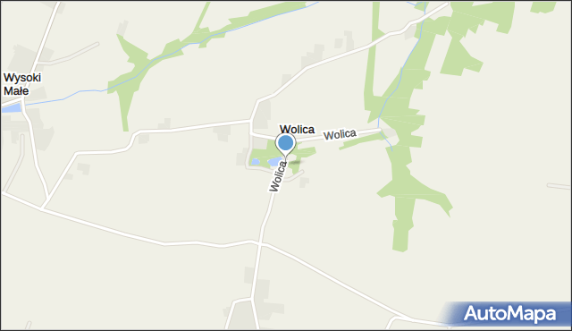 Wolica gmina Bogoria, Wolica, mapa Wolica gmina Bogoria