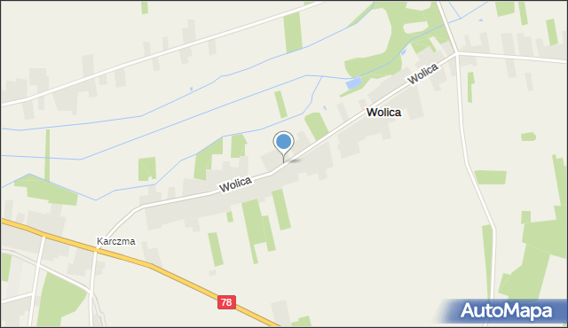 Wolica gmina Jędrzejów, Wolica, mapa Wolica gmina Jędrzejów