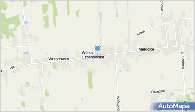 Wólka Czosnowska, Wojska Polskiego, mapa Wólka Czosnowska