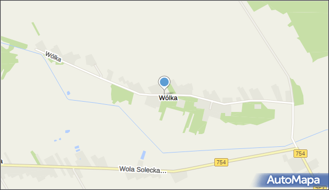 Wólka gmina Lipsko, Wólka, mapa Wólka gmina Lipsko